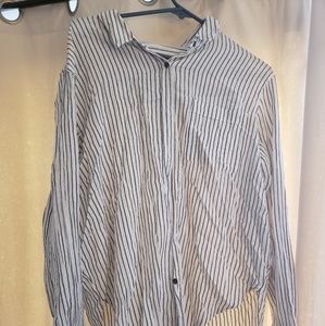 Summer stripe light weight button up